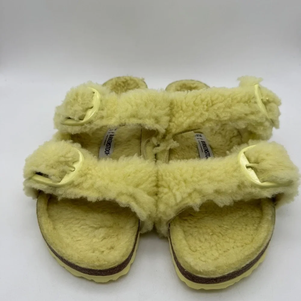 Birkenstock Arizona Big Buckle‎ Shearling Sandals EU 39, US M 6 / W 8 Narrow